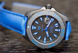 Buy Shop Tag Heuer Aquaracer Calibre 5 Automatic Titanium Blue Dial Blue Nylon Strap Watch for Gents - WAY208B.FC6382 USA Online