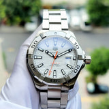 Buy Shop Tag Heuer Aquaracer Calibre 5 Automatic White Dial Silver Steel Strap Watch for Men - WAY2013.BA0927 USA Online