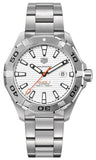 Buy Shop Tag Heuer Aquaracer Calibre 5 Automatic White Dial Silver Steel Strap Watch for Men - WAY2013.BA0927 USA Online