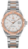 Buy Shop Tag Heuer Aquaracer Calibre 5 Automatic White Dial Two Tone Steel Strap Watch for Men - WAY2150.BD0911 USA Online