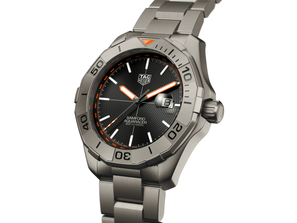 Buy Shop Tag Heuer Aquaracer Calibre 5 Bamford Limited Edition Black Dial Grey Steel Strap Watch for Men - WAY208C.FC6383 USA Online