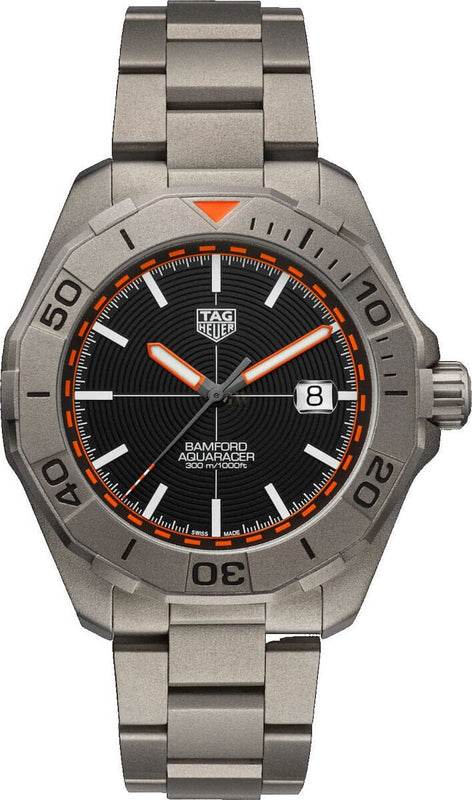 Buy Shop Tag Heuer Aquaracer Calibre 5 Bamford Limited Edition Black Dial Grey Steel Strap Watch for Men - WAY208C.FC6383 USA Online