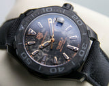 Buy Shop Tag Heuer Aquaracer Calibre 5 Black NATO Strap Carbon Dial Watch for Men - WBD218A.FC6445 USA Online
