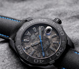 Buy Shop Tag Heuer Aquaracer Calibre 5 Black Nylon Strap Carbon Dial Watch for Men - WBD218C.FC6447 USA Online