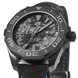 Buy Shop Tag Heuer Aquaracer Calibre 5 Black Nylon Strap Carbon Dial Watch for Men - WBD218C.FC6447 USA Online