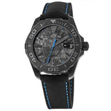 Buy Shop Tag Heuer Aquaracer Calibre 5 Black Nylon Strap Carbon Dial Watch for Men - WBD218C.FC6447 USA Online