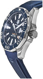 Buy Shop Tag Heuer Aquaracer Calibre 5 Blue Dial Blue Silicone Strap Watch for Men - WAY211C.FT6155 USA Online