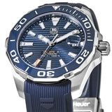 Buy Shop Tag Heuer Aquaracer Calibre 5 Blue Dial Blue Silicone Strap Watch for Men - WAY211C.FT6155 USA Online