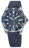 Buy Shop Tag Heuer Aquaracer Calibre 5 Blue Dial Blue Silicone Strap Watch for Men - WAY211C.FT6155 USA Online