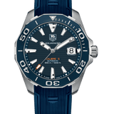 Buy Shop Tag Heuer Aquaracer Calibre 5 Blue Dial Blue Silicone Strap Watch for Men - WAY211C.FT6155 USA Online