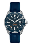 Buy Shop Tag Heuer Aquaracer Calibre 5 Blue Dial Blue Silicone Strap Watch for Men - WAY211C.FT6155 USA Online