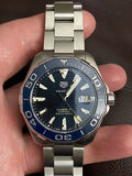 Buy Shop Tag Heuer Aquaracer Calibre 5 Blue Dial Silver Steel Strap Watch for Men - WAY201B.BA0927 USA Online