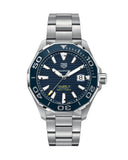 Buy Shop Tag Heuer Aquaracer Calibre 5 Blue Dial Silver Steel Strap Watch for Men - WAY201B.BA0927 USA Online