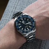 Buy Shop Tag Heuer Aquaracer Calibre 5 Blue Dial Silver Steel Strap Watch for Men - WAY211C.BA0928 USA Online