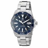 Buy Shop Tag Heuer Aquaracer Calibre 5 Blue Dial Silver Steel Strap Watch for Men - WAY211C.BA0928 USA Online