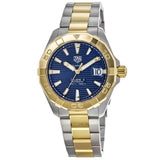Buy Shop Tag Heuer Aquaracer Calibre 5 Blue Dial Two Tone Steel Strap Watch for Women - WBD2120.BB0930 USA Online