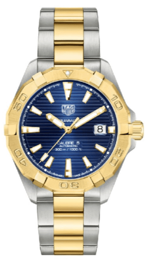 Buy Shop Tag Heuer Aquaracer Calibre 5 Blue Dial Two Tone Steel Strap Watch for Women - WBD2120.BB0930 USA Online