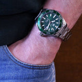 Buy Shop Tag Heuer Aquaracer Calibre 5 Green Dial Silver Steel Strap Watch for Men - WAY201S.BA0927 USA Online