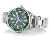 Buy Shop Tag Heuer Aquaracer Calibre 5 Green Dial Silver Steel Strap Watch for Men - WAY201S.BA0927 USA Online