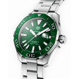 Buy Shop Tag Heuer Aquaracer Calibre 5 Green Dial Silver Steel Strap Watch for Men - WAY201S.BA0927 USA Online