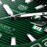 Buy Shop Tag Heuer Aquaracer Calibre 5 Green Dial Silver Steel Strap Watch for Men - WAY201S.BA0927 USA Online