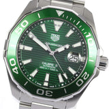 Buy Shop Tag Heuer Aquaracer Calibre 5 Green Dial Silver Steel Strap Watch for Men - WAY201S.BA0927 USA Online