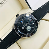 Buy Shop Tag Heuer Aquaracer Calibre 5 Moon Black Dial Black Nylon Strap Watch for Men - WAY201J.FC6370 USA Online