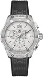 Buy Shop Tag Heuer Aquaracer Chronograph White Dial Black Rubber Strap Watch for Men - CAY1111.FT6041 USA Online