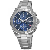 Tag Heuer Aquaracer Caliber 16 Automatic Chronograph Blue Dial Silver Steel Strap Watch for Men - CAY2112.BA0927