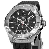 Buy Shop Tag Heuer Aquaracer Chronograph Black Dial Black Rubber Strap Watch for Men - CAY1110.FT6041 USA Online