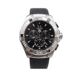 Buy Shop Tag Heuer Aquaracer Chronograph Black Dial Black Rubber Strap Watch for Men - CAY1110.FT6041 USA Online