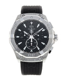 Buy Shop Tag Heuer Aquaracer Chronograph Black Dial Black Rubber Strap Watch for Men - CAY1110.FT6041 USA Online
