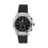 Buy Shop Tag Heuer Aquaracer Chronograph Black Dial Black Rubber Strap Watch for Men - CAY1110.FT6041 USA Online