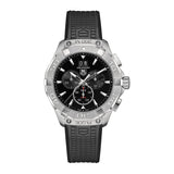 Buy Shop Tag Heuer Aquaracer Chronograph Black Dial Black Rubber Strap Watch for Men - CAY1110.FT6041 USA Online