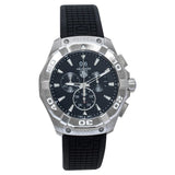 Buy Shop Tag Heuer Aquaracer Chronograph Black Dial Black Rubber Strap Watch for Men - CAY1110.FT6041 USA Online