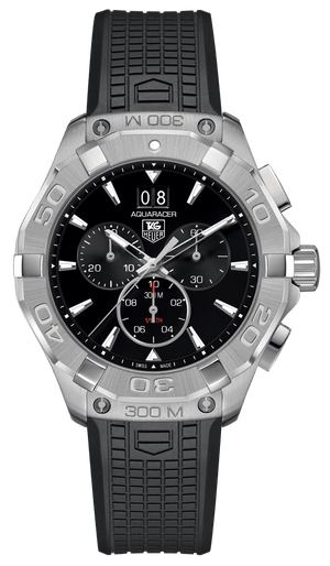 Buy Shop Tag Heuer Aquaracer Chronograph Black Dial Black Rubber Strap Watch for Men - CAY1110.FT6041 USA Online