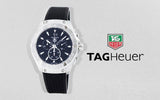 Tag Heuer Aquaracer Chronograph Black Dial Black Rubber Strap Watch for Men - CAY1110.FT6041