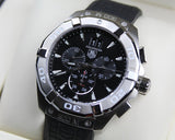 Tag Heuer Aquaracer Chronograph Black Dial Black Rubber Strap Watch for Men - CAY1110.FT6041