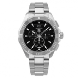 Buy Shop Tag Heuer Aquaracer Chronograph Black Dial Silver Steel Strap Watch for Men - CAY1110.BA0927 USA Online