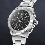 Buy Shop Tag Heuer Aquaracer Chronograph Black Dial Silver Steel Strap Watch for Men - CAY1110.BA0927 USA Online