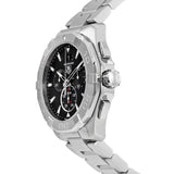 Buy Shop Tag Heuer Aquaracer Chronograph Black Dial Silver Steel Strap Watch for Men - CAY1110.BA0927 USA Online