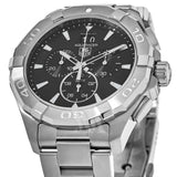 Buy Shop Tag Heuer Aquaracer Chronograph Black Dial Silver Steel Strap Watch for Men - CAY1110.BA0927 USA Online
