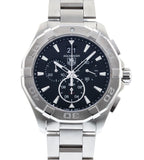 Buy Shop Tag Heuer Aquaracer Chronograph Black Dial Silver Steel Strap Watch for Men - CAY1110.BA0927 USA Online