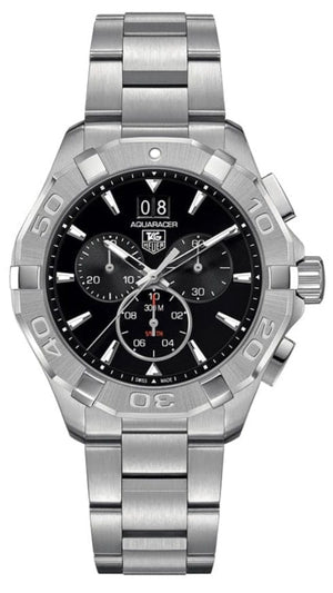 Buy Shop Tag Heuer Aquaracer Chronograph Black Dial Silver Steel Strap Watch for Men - CAY1110.BA0927 USA Online