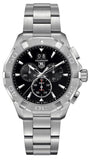 Buy Shop Tag Heuer Aquaracer Chronograph Black Dial Silver Steel Strap Watch for Men - CAY1110.BA0927 USA Online