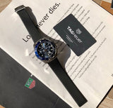 Buy Shop Tag Heuer Aquaracer Chronograph Blue Dial Black Rubber Strap Watch for Men - CAY111B.FT6041 USA Online