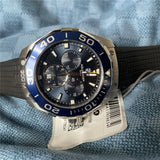 Buy Shop Tag Heuer Aquaracer Chronograph Blue Dial Black Rubber Strap Watch for Men - CAY111B.FT6041 USA Online
