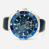 Buy Shop Tag Heuer Aquaracer Chronograph Blue Dial Black Rubber Strap Watch for Men - CAY111B.FT6041 USA Online