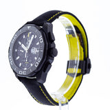 Buy Shop Tag Heuer Aquaracer Chronograph PVD Black Dial Black Nylon Strap Watch for Men - CAY218A.FC6361 USA Online