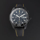 Buy Shop Tag Heuer Aquaracer Chronograph PVD Black Dial Black Nylon Strap Watch for Men - CAY218A.FC6361 USA Online